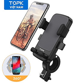 Giá Đỡ Điện Thoại Xe Máy Xe Đạp TOPK D26 Điện Thoại Gắn Đa Năng Tay Cầm Cho iPhone 12 Pro Max Samsung Xiaomi - Hàng chính hãng