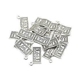 50Pcs Dollar Mixed Alloy Charms DIY Jewelry Making Double Sided Stylish