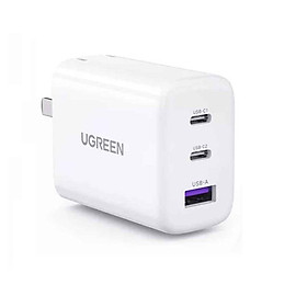 Mua Ugreen 94095 65W Bộ sạc nhanh xe hơi 2cổng USB-C + USB-A PD3.0 QC4.0 Màu Trắng chuẩn cắm US CD275 - Hàng chính hãng