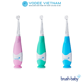 Brush-Baby Bàn chải điện sóng âm BabySonic dùng pin có đèn, dễ dàng làm sạch răng an toàn và hiệu quả cho bé (0-3 tuổi)