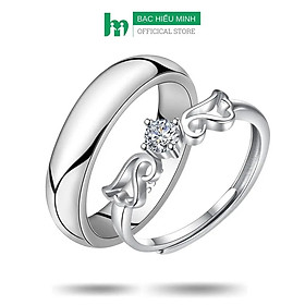 Nhẫn Đôi Bạc Nhẫn Cặp Bạc - Nữ Hoàng Trong Mắt Anh - BẠC HIỂU MINH NC633