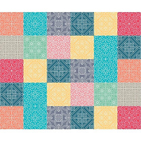Decal Gạch Bông H69 - Set 30 ô 20x20cm - Decal Dán tường Trang trí