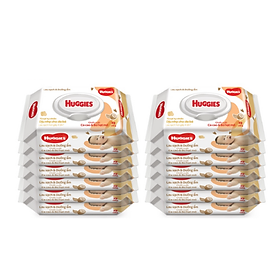 Hình ảnh Combo 12 Gói Khăn Ướt Huggies Cacao và Bơ Hạt Mỡ (72 Miếng/ Gói)