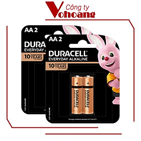 (Hot Sale) Pin AA Duracell Everyday , Pin Tiểu vỉ 2 viên cho máy nghe nhạc, chuột không dây, bàn phim - Hàng Chính Hãng - 2 vỉ Pin AA