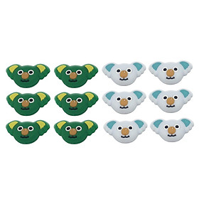 12x Racquet Dampener Shock Absorber Stylish Vibration Dampener Green+Gray