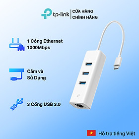 Mua Bộ USB Ethernet TP-Link UE330C  HUB USB Type-C 3 Cổng USB-A 3.0 & Mạng Gigabit Ethernet - Hàng Chính hãng