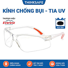 Mua Kính bảo hộ Everest EV201 chống tia UV  chống bụi  trầy xước  đọng sương  mắt kính trong suốt  bảo vệ mắt lao động  đi xe máy - EV201 Clear Anti-Fog