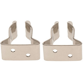 2 Pieces Stainless Steel Boat Hook Holder Clips -5/8inch to 1inch