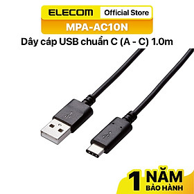Mua Dây cáp USB chuẩn C (A - C) 1.0m ELECOM MPA-AC10N - Hàng chính hãng
