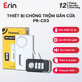 Thiết bị chống trộm gắn cửa tích hợp báo động chống trộm PINGRON PR-C03 - Âm thanh báo động lớn, tích hợp remote điều khiển, bảo hành 12 tháng - Nguyên bộ