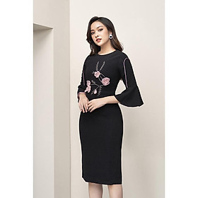 Đầm Nữ hoa thêu tay lỡ LUPERI LFV380