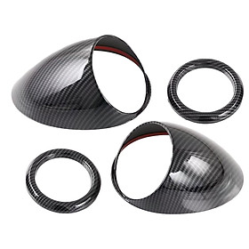 4x Car Air Vent Outlet Cover Decoration Panel Frame ,Vehicle, Dustproof, Carbon Fiber Pattern Auto Interior for Dolphin ea1