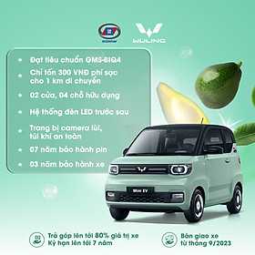 Phiếu đặt cọc [LV2-120 Km]Ô tô điện Wuling Mini EV