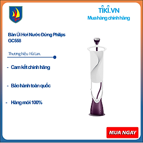 Bàn Ủi Hơi Nước Đứng Philips GC558 - Trắng Tím - Hàng nhập khẩu