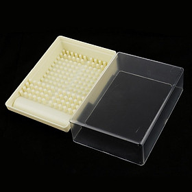 168 Holes  Bur Holder Block Case Disinfection Box With Clear Lid