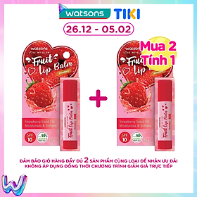 Son Dưỡng Môi Watsons Fruity Strawberry SPF10 3.5g