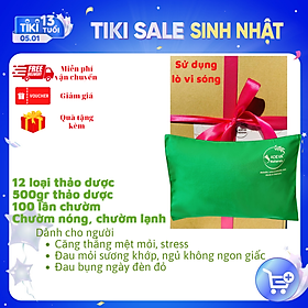 Gối chườm nóng lạnh thảo dược đa năng Adeva Noni - 100 lần chườm, 500gr dược liệu với sự kết hợp của 15 loại thảo mộc quý hiếm tự nhiên. Sử dụng lò vi sóng và ngăn đông tủ lạnh