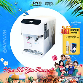 Máy lọc nước nóng lạnh để bàn ryo hyundai pgp1000 cao cấp, công nghệ uf 4 cấp lọc - nhập khẩu hàn quốc, hàng chính hãng