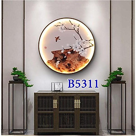 Mua Tranh đèn Led 3 chế độ ánh sáng 5d hình tròn gắn tường trang trí phòng khách  phòng ngủ phong cách châu Âu nhiều mã hàng