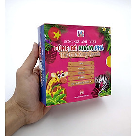 Boxset Cùng Bé Khám Phá Thế Giới Xung Quanh - Hoa - Rau Củ - Trái Cây - Số Đếm - Cờ Các Nước Châu Á (Song Ngữ Anh-Việt) (Bộ 5 Cuốn)