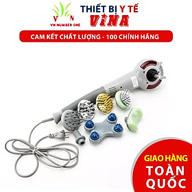 Máy Massage Cầm Tay - Máy Mát Xa Cầm Tay 7 Đầu Hồng Ngoại King Massager