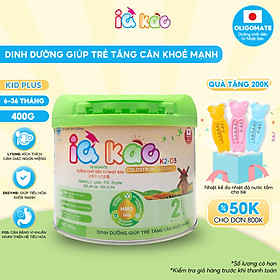 Sữa bột IQ KAO KID PLUS giúp trẻ ăn ngon tiêu hóa tốt tăng cân khỏe mạnh tăng sức đề kháng hộp 900g