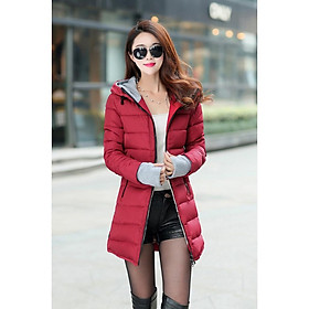 MS198 Áo phao nữ đính khuy tay dài siêu tôn dáng