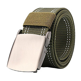 Men's Belt Canvas, Belt Men Fabric Belt With Metal Sliding Buckle For Men Jeans Suit, 38mm Wide