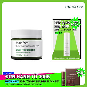 Kem Dưỡng Ẩm Phục Hồi Bảo Vệ Da Innisfree Derma Green Tea Probiotics Cream 50ml - 131172707