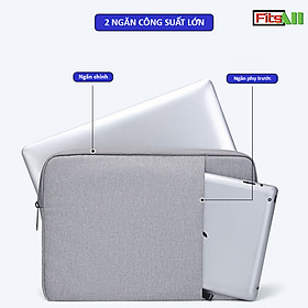 Túi chống sốc bảo vệ cho Macbook, Laptop 13.3 inch, 14.1-15.4 inch và 15.6 inch có 2 ngăn riêng biệt, chống thấm nước, chống mài mòn phù hợp cho cả nam và nữ FitsAll TCS02