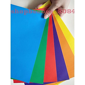 Tập giấy màu thủ công nhiều màu có đề can và ko đề can khổ to A4