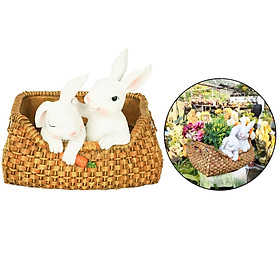 Resin Rabbit Flower Pot Easter Decoration Rabbit Flower Pot Succulent Planter Garden Pots Gifts