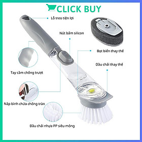 Mua Bàn Chải Cọ Rửa Đa Năng Có Bình Đựng Xà Phòng Mẫu Mới - Chổi Cọ Rửa Đa Năng 2in1 Kiêm Bình Xịt Nước Tiện Dụng