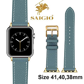 Dây Apple Watch 41mm 40mm 38mm, Chất Liệu Da Bò Cao Cấp, Dây Đeo Phong Cách Cổ Điển, Đơn Giản Và Tinh Tế, Tương Thích Các Phiên Bản Series 9/8/7/6/5/4/3/2/1/SE/SE2