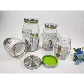 Mua Lọ  hũ thủy tinh bầu siêu dầy nắp inox