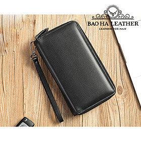 Ví cầm tay da bò cao cấp BHM2401 Clutch nam nữ da thật
