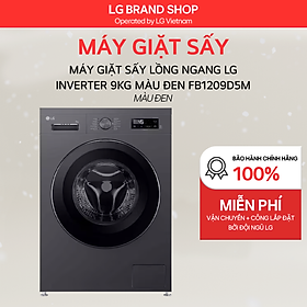 Máy giặt sấy lồng ngang LG AI DD Inverter 9kg màu đen FB1209D5M - Hàng Chính Hãng