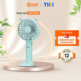 Mua Quạt Sạc Cầm Tay COMET CRF1104 Công Suất 3W  Pin 1200mAh  Có Đế Rời  Kích Thước Nhỏ Gọn - Hàng chính hãng