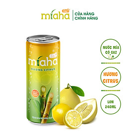 Nước mía có gaz MÍA-HA GAZ hương Citrus 240ml/Lon