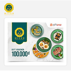 Giftpop - Phiếu Quà Tặng Miyen Japanese Fusion Cuisine 100K