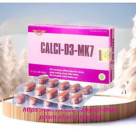 Viên uống canxi Calci - D3 - MK7 Vinh Thịnh Vượng VV, hộp 30v, hỗ trợ hệ xương khớp chắc khoẻ