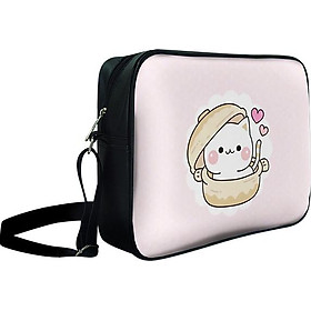 Túi Đeo Chéo Hộp Unisex Mèo Nằm Trong Nồi Đất - TCCT697