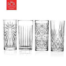 Bộ 4 Ly Thuỷ Tinh Pha Lê Ý RCR - Mixology Set HB Tumblers