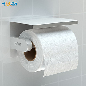 Kệ đựng cuộn giấy vệ sinh toilet có mái che nước dán tường phòng tắm Hobby Home Decor G3 kèm keo dán và đinh ốc