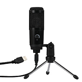 Micrô Ngưng Tụ USB Để Hát Karaoke Ghi Âm Phát Sóng Với TrIPod Plug And Play Cho Máy Tính Xách Tay