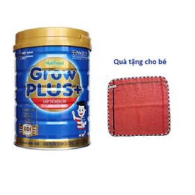 Sữa Grow Plus xanh 900g (cho trẻ 1 tuổi trở lên) công thức FDI độc quyền của Nutifood Thụy Điển giúp trẻ biếng ăn tăng cân hiệu quả. Tặng khăn mặt mềm mịn cho bé.