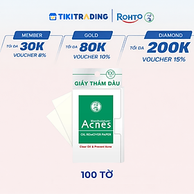 Giấy thấm dầu kiểm soát nhờn, ngừa mụn Acnes Oil Remover Paper 100 tờ