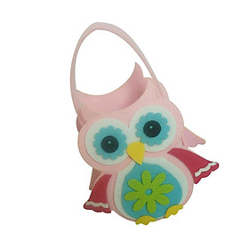 Happy Easter Cute Owl Candy Bag Egg Basket Gift Bags Tote Hand Easter Decor