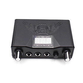 Professional Black Tattoo Power Supply Double Digital Display Permanent Makeup Tattoo Power Supplies Machine For Liner
