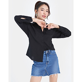 Áo sơmi nữ thời trang juno tay dài nắp túi jnasm014